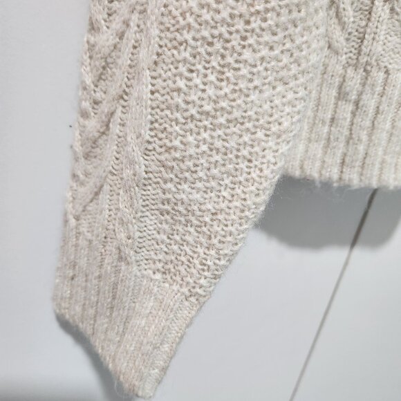 Old Navy NEW Women's Button Down Cardigan Woven Oatmeal Color Sweater - Medium - Picture 11 of 12